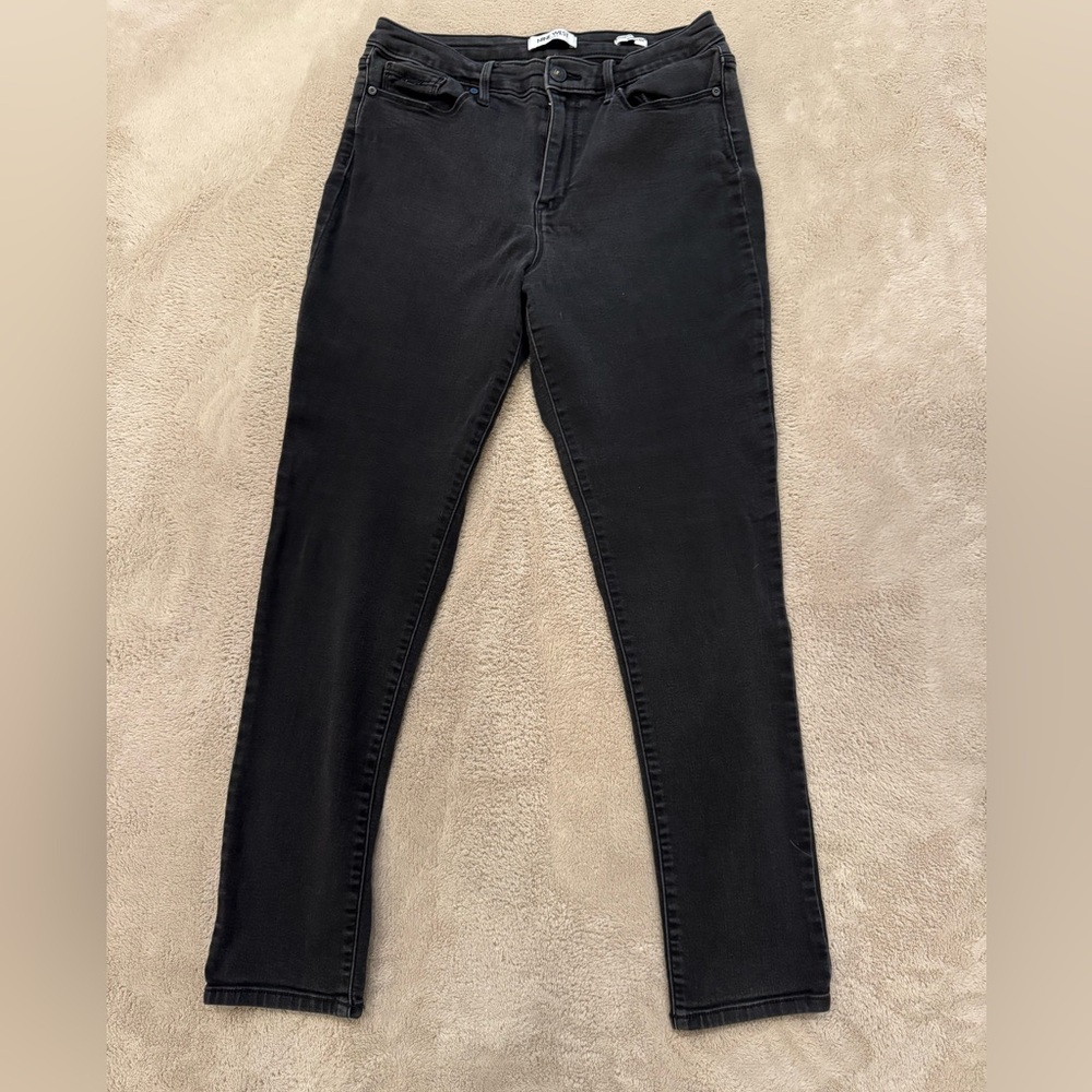 Nine West Women's Cigarette High Rise Black Skinny Jeans